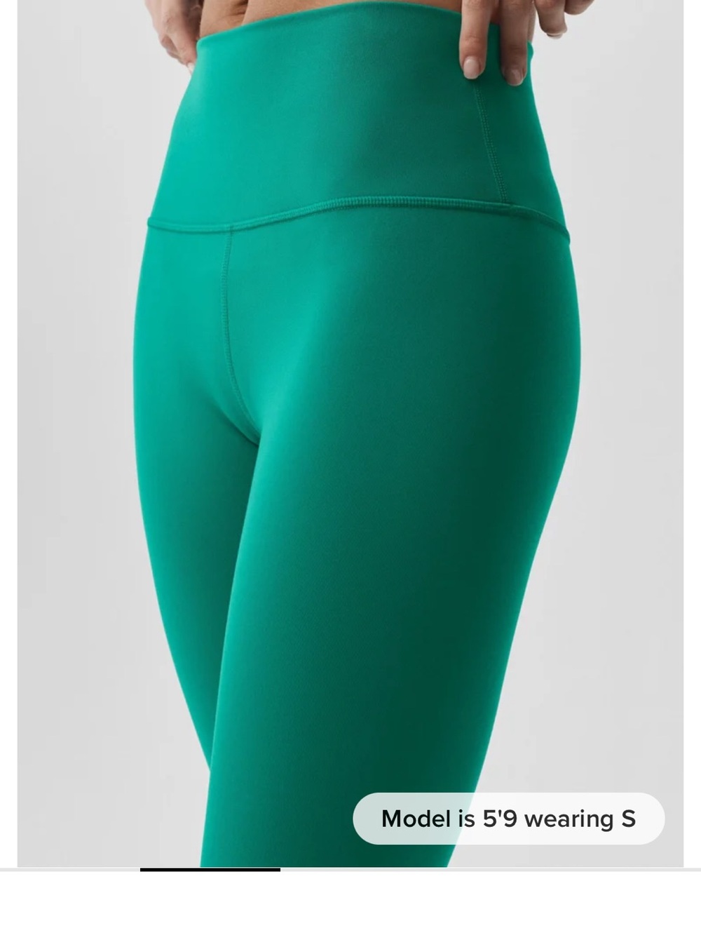 ALO Yoga Women's Capris in Teal Green - Picture 2 of 3
